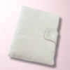 Protège carnet de santé gaze de coton personnalisé pour cadeau naissance bébé, beige