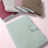 Protège carnet de santé gaze de coton personnalisé pour cadeau naissance bébé, vert pomme