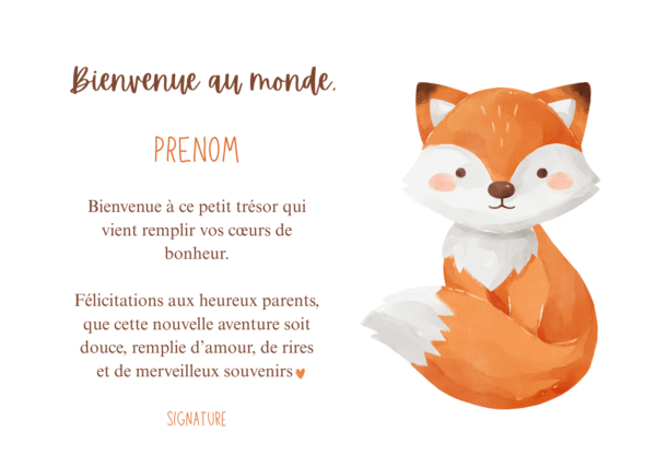 Carte de félicitations animaux mignons