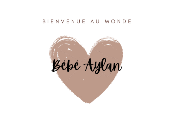 Carte de bienvenue Coeur