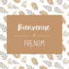Carte de bienvenue fond bohème