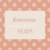 Carte de bienvenue fond bohème