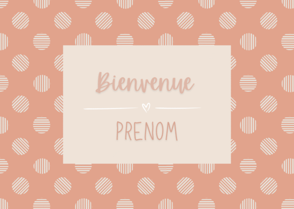 Carte de bienvenue fond bohème