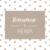 Carte de bienvenue fond bohème