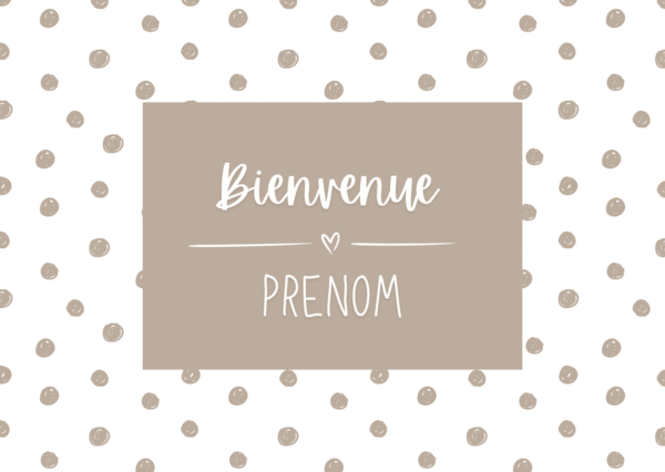 Carte de bienvenue fond bohème