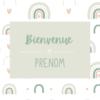 Carte de bienvenue fond bohème