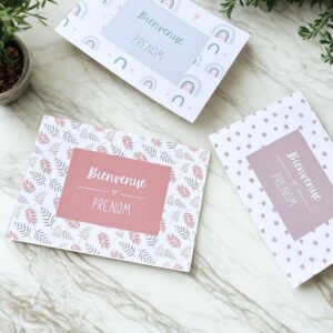 Carte de bienvenue fond bohème