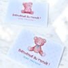 Carte de bienvenue Ourson