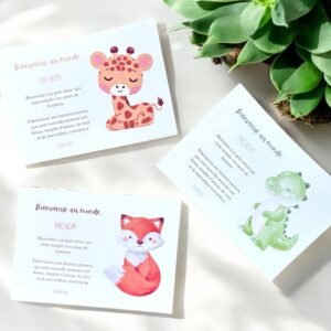 Carte de félicitations animaux mignons