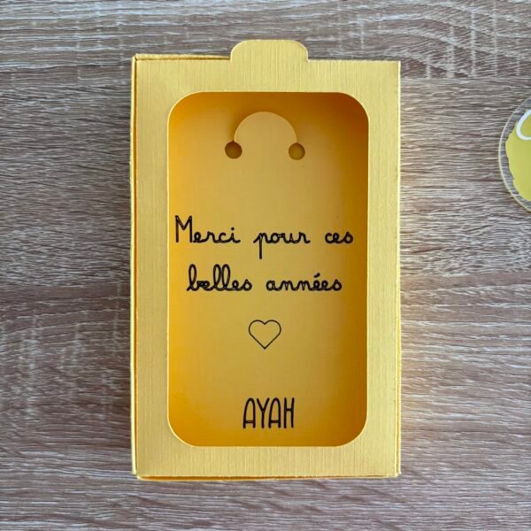 boite cadeau pour porte-clés personnalisé, faite main